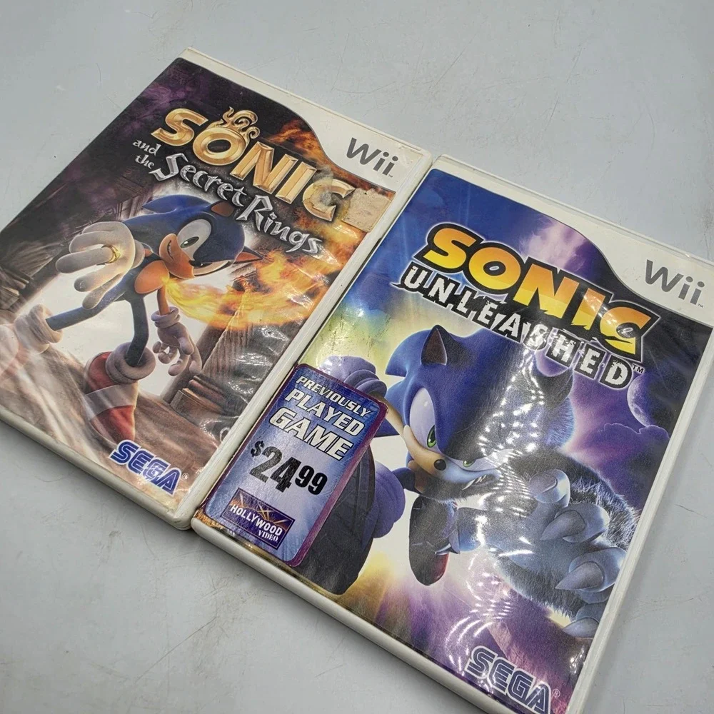 Nintendo Wii Sonic Unleashed Sonic & Sonic Secret Rings Complete W Manual 2 Game